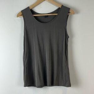 Eileen Fisher Grey/Brown Silk Camisole Size Small